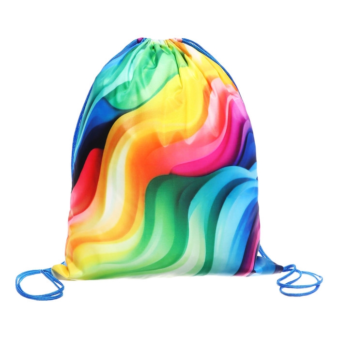 Мешок для обуви 420 х 340 мм, Calligrata МСО-5С, (мягкий полиэстер, плотность 210D),  Мешок для обуви 420 х 340 мм, Calligrata МСО-5С, (мягкий полиэстер, плотность 210D), "Волна"