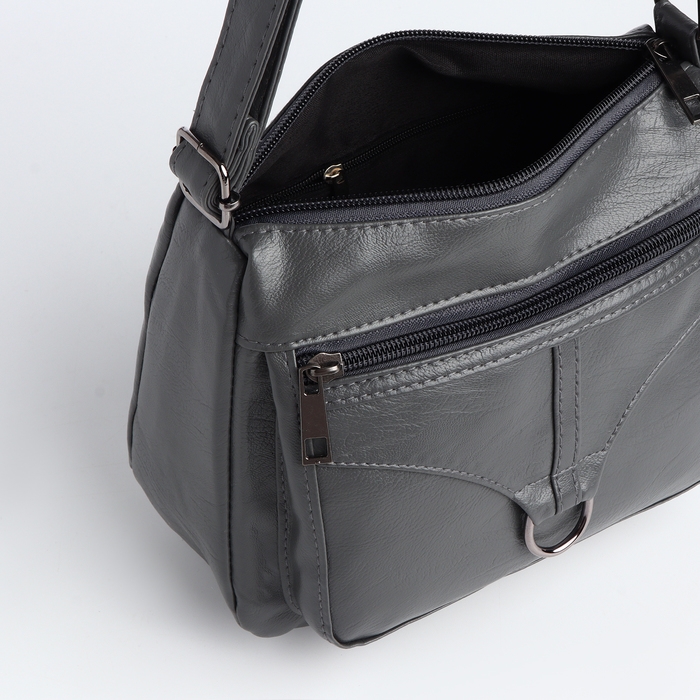 Сумка женская на молнии, цвет серый Сумка женская на молнии, цвет серый