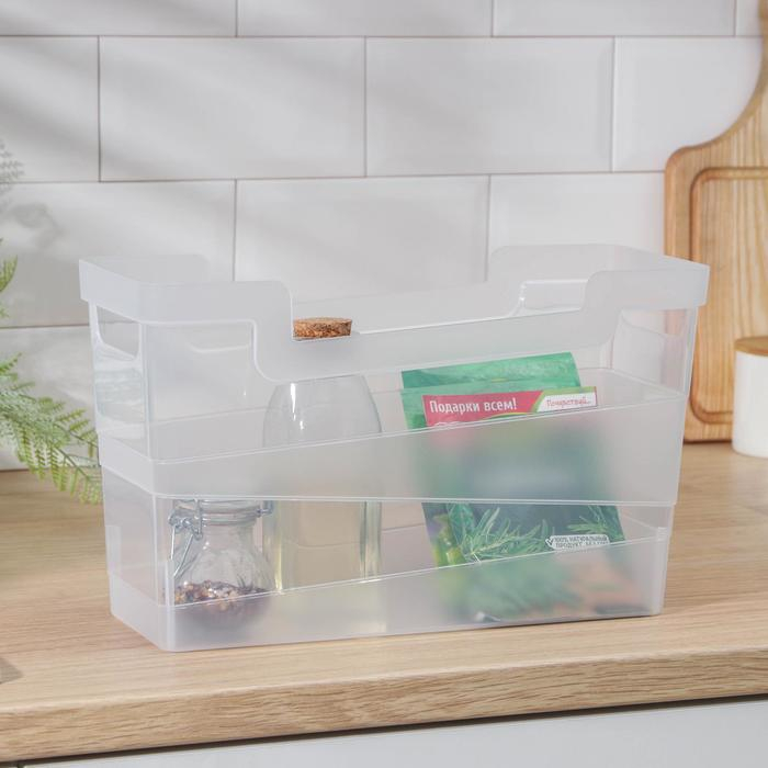 Контейнер для хранения Tule, 7 л, 33,8×13×20,1 см, цвет прозрачный Контейнер для хранения Tule, 7 л, 33,8×13×20,1 см, цвет прозрачный