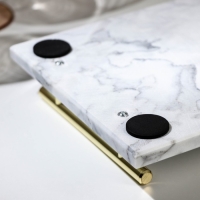 Поднос Magistro Marble, мрамор, 29,5×19,5 см, белый