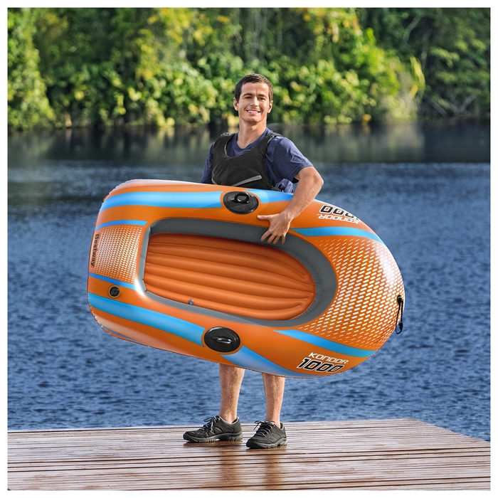 Лодка надувная Bestway Kondor 1000 Raft, 149x85 см, одноместная, 61136 Лодка надувная Bestway Kondor 1000 Raft, 149x85 см, одноместная, 61136
