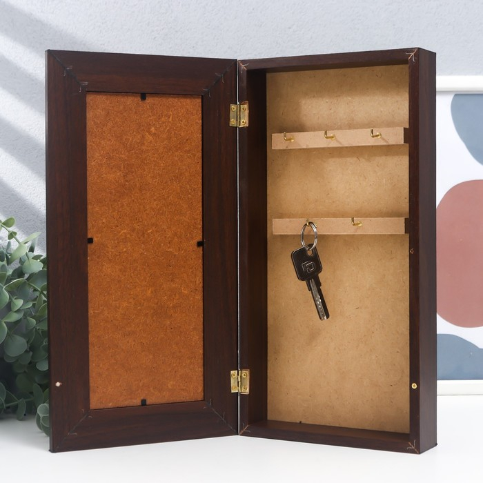 Ключница Ключница "Цветочная композиция" венге 16х31 см МИКС