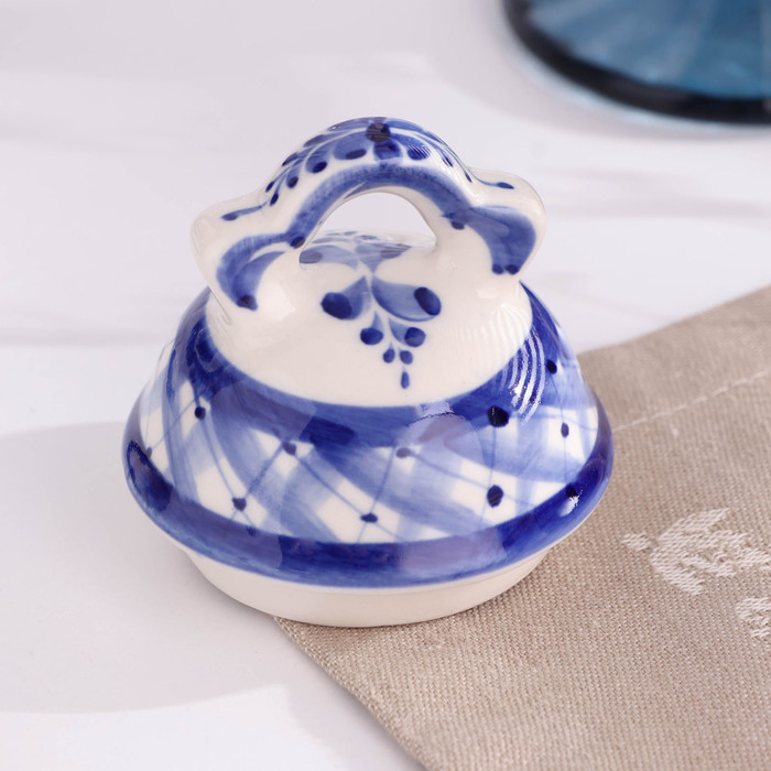 Чайник Чайник "Утро", малый, гжель, фарфор, 12х15 см