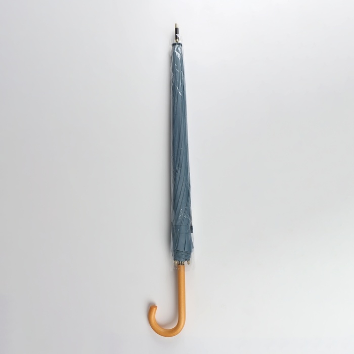 Зонт - трость полуавтоматический «Пастель», 16 спиц, R = 52/60 см, D = 120 см, цвет синий Зонт - трость полуавтоматический «Пастель», 16 спиц, R = 52/60 см, D = 120 см, цвет синий