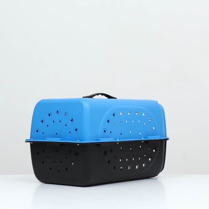 Переноска для животных пластиковая с металлической дверью 47 х 30 х 35 см, вес до 12 кг, голубая   9 Переноска для животных пластиковая с металлической дверью 47 х 30 х 35 см, вес до 12 кг, голубая   9