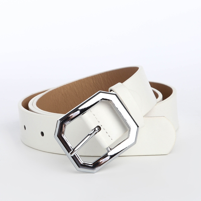 Ремень женский, ширина 3 см, цвет белый