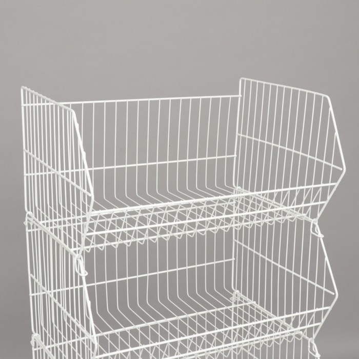 Горка-накопитель из четырёх корзин, 63×43×120, цвет белый Горка-накопитель из четырёх корзин, 63×43×120, цвет белый