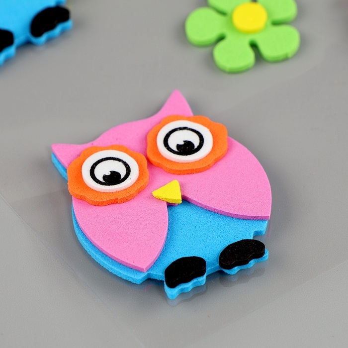 Набор наклеек из EVA  Набор наклеек из EVA "Совушки", 8 шт