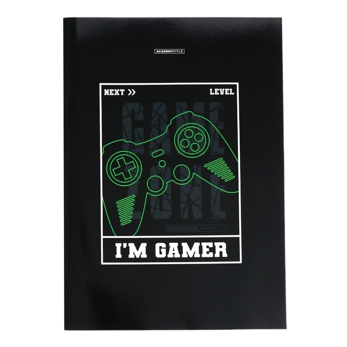 Тетрадь 48 листов в клетку Тетрадь 48 листов в клетку "Геймер", обложка мелованный картон, УФ-лак, блок 60 г/м2, 3 вида МИКС