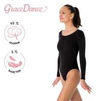 Купальник для гимнастики и танцев Grace Dance, р. 40, цвет чёрный