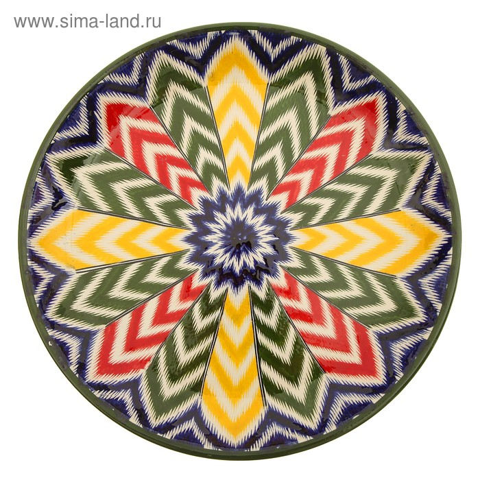 Ляган Риштанская Керамика "Атлас", 37 см, микс