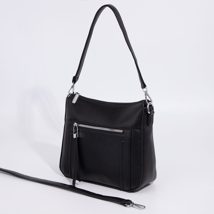 Сумка кросс-боди на молнии, цвет чёрный Сумка кросс-боди на молнии, цвет чёрный