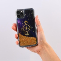 Чехол на телефон iPhone 11 PRO с блёстками внутри Stars, 7,14 × 14,4 см