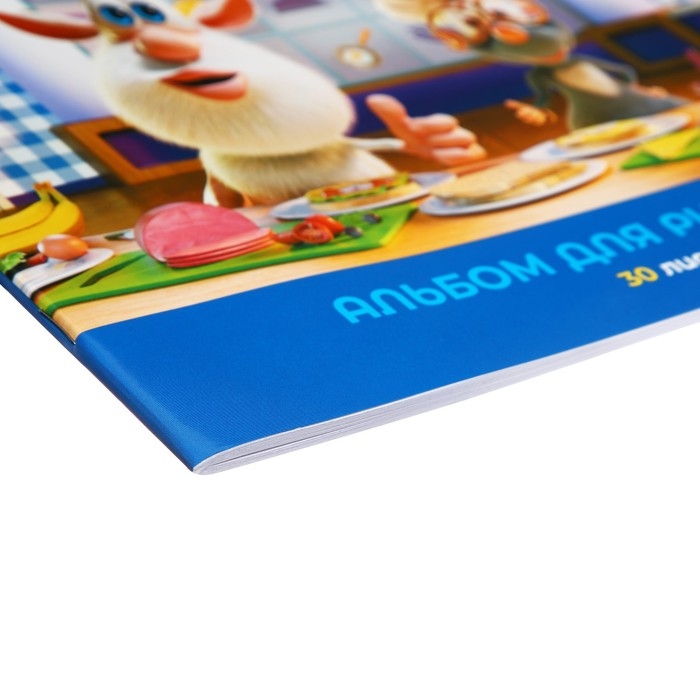 Альбом для рисования А4, 30 листов на скрепке  Альбом для рисования А4, 30 листов на скрепке "Буба", обложка мелованный картон, блок 100 г/м2, 5В, МИКС