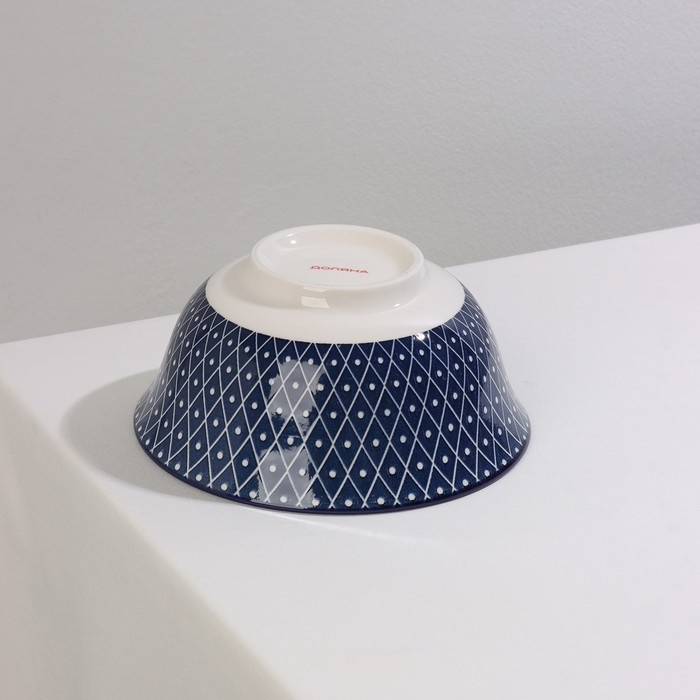 Салатник керамический Доляна «Бодом», 340 мл, d=12 см, цвет синий Салатник керамический Доляна «Бодом», 340 мл, d=12 см, цвет синий