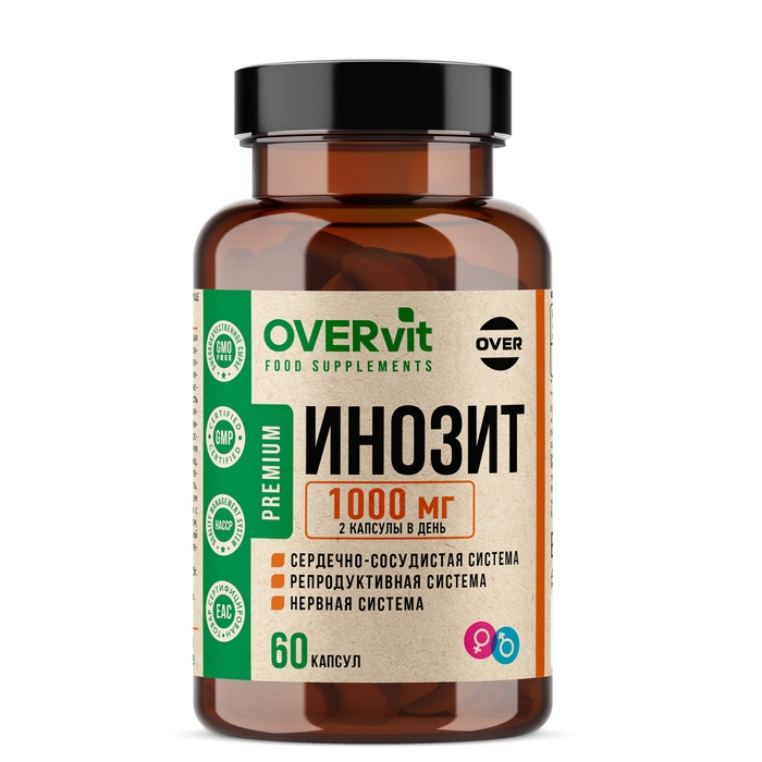 Инозитол OVERvit, 60 капсул Инозитол OVERvit, 60 капсул