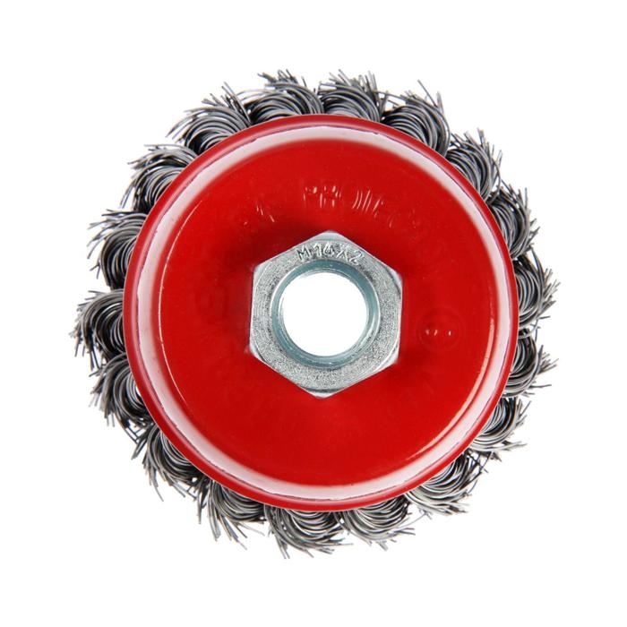 Щетка металлическая для УШМ ЛОМ, крученая проволока,  Щетка металлическая для УШМ ЛОМ, крученая проволока, "чашка", М14, 75 мм