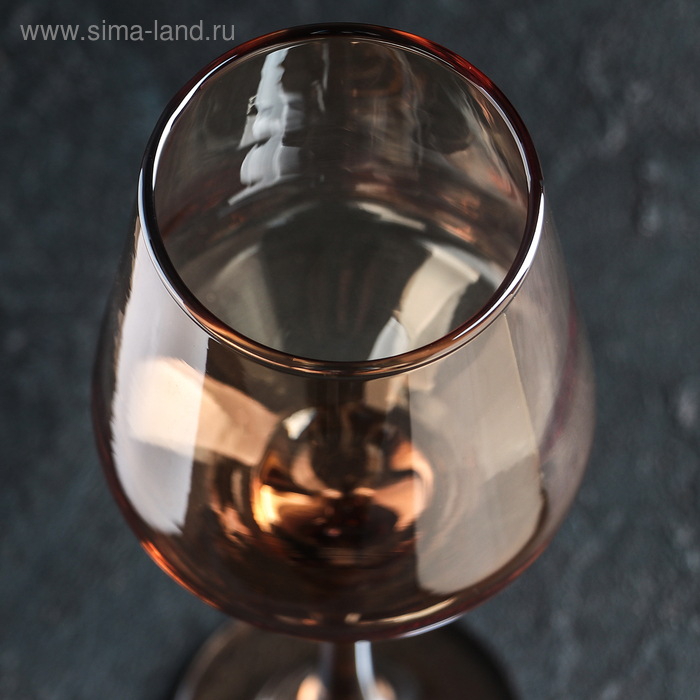 Бокал для вина стеклянный &laquo;Кьянти&raquo;, 400 мл, 8,5&times;22 см, цвет золотой