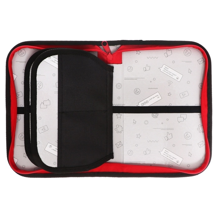 Пенал 3 секции, вкладка внутри, 140 х 210 х 40 мм, тканевый, Calligrata TOP Block Пенал 3 секции, вкладка внутри, 140 х 210 х 40 мм, тканевый, Calligrata TOP Block "Крутой бульдог"