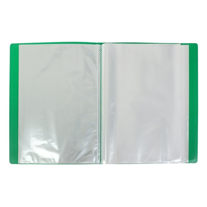 Папка с 80 вкладышами А4, 700 мкм, Calligrata, текстура Папка с 80 вкладышами А4, 700 мкм, Calligrata, текстура "песок", зелёная