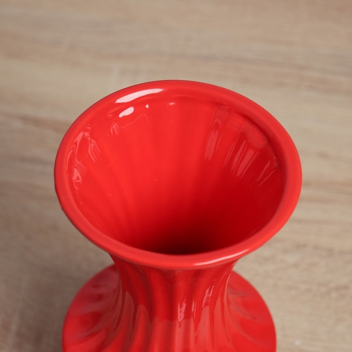 Ваза керамика настольная Ваза керамика настольная "Тьяго" феерия, 18х8,5 см, красный