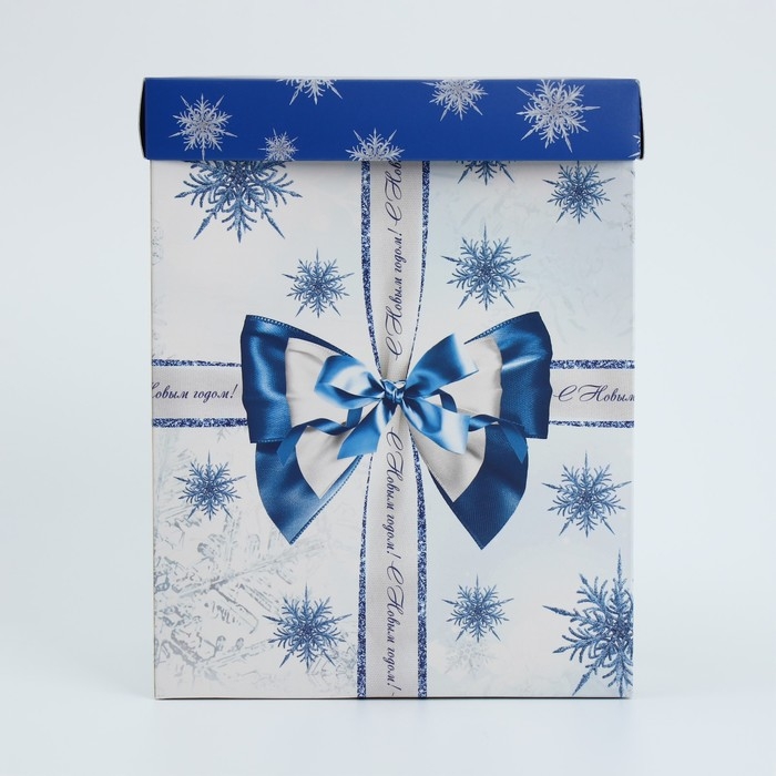 Подарочная коробка новогодняя складная с 3D эффектом «Снежный вальс», 18 х 14 х 23 см, Новый год Подарочная коробка новогодняя складная с 3D эффектом «Снежный вальс», 18 х 14 х 23 см, Новый год