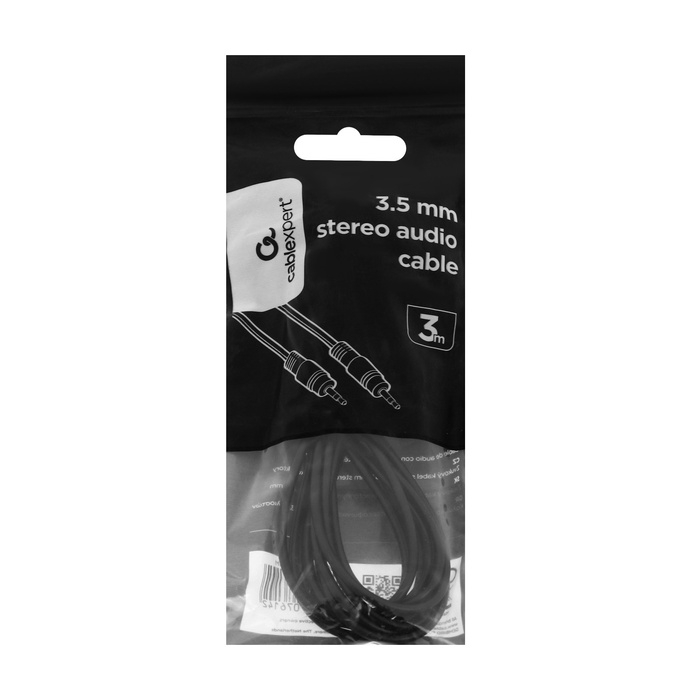 Кабель Cablexpert Jack, Jack 3.5(м) - Jack 3.5(м),  для микро и наушников, 3 м, черный Кабель Cablexpert Jack, Jack 3.5(м) - Jack 3.5(м),  для микро и наушников, 3 м, черный