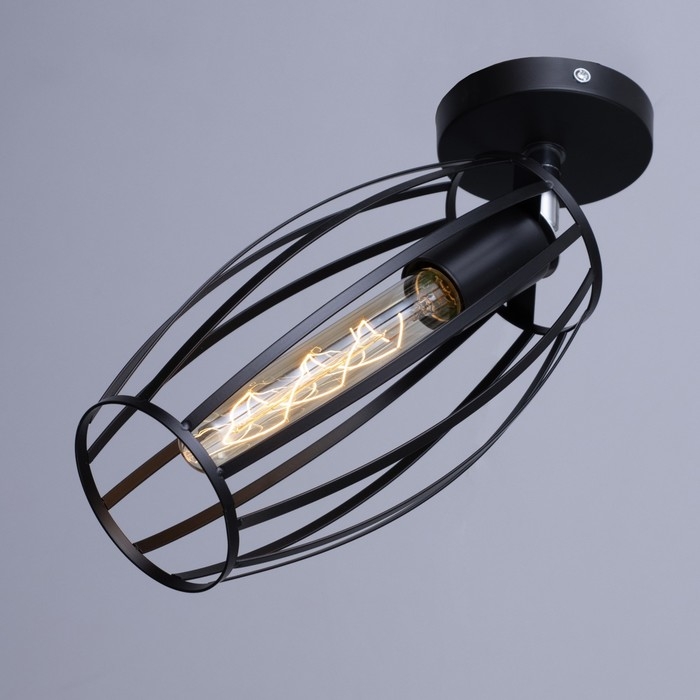 Спот Спот "Овал" Е27 40Вт черный 14х23 см