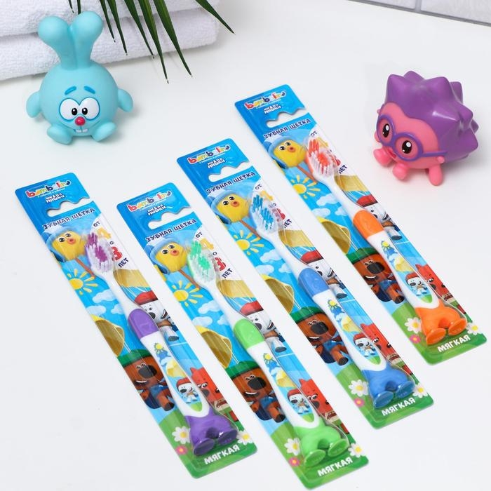 Зубная щётка детская Bambolina «МиМиМишки» мягкая, с подушечкой для чистки языка, 4-8 лет Зубная щётка детская Bambolina «МиМиМишки» мягкая, с подушечкой для чистки языка, 4-8 лет