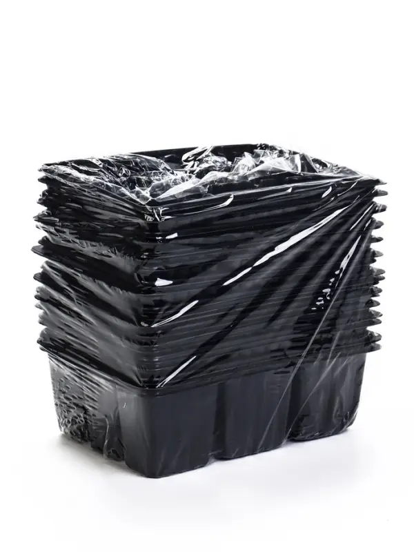 Кассета для рассады, 18&times;13.5&times;5.5 см, 9 ячеек, ячейка 80 мл, пластиковая, чёрная, набор 20 шт.