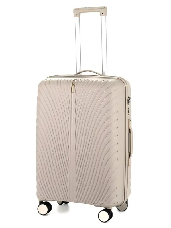 Чемодан на колёсах, 24", кодовый замок, 40&times;24&times;65 см, бежевый