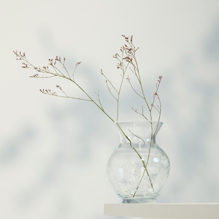 Ваза для цветов «Цветы» стеклянная, прозрачная, 14,4 см, 700 мл. Ваза для цветов «Цветы» стеклянная, прозрачная, 14,4 см, 700 мл.