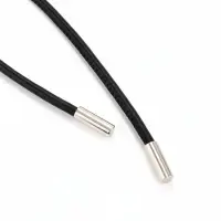 Пояс шнурок, серебристая пряжка, 230 см, чёрный