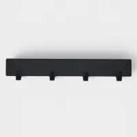 Крючок самоклеящийся SAVANNA Black, планка, металл, 4 крючка, 18&times;2&times;2.5 см, чёрный