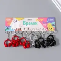 Брелок пластик "Наушники" МИКС 4х3,7х2 см