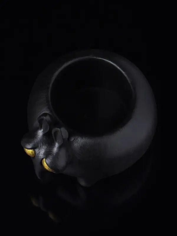 Кашпо "Медоед" 7х9 см, черный