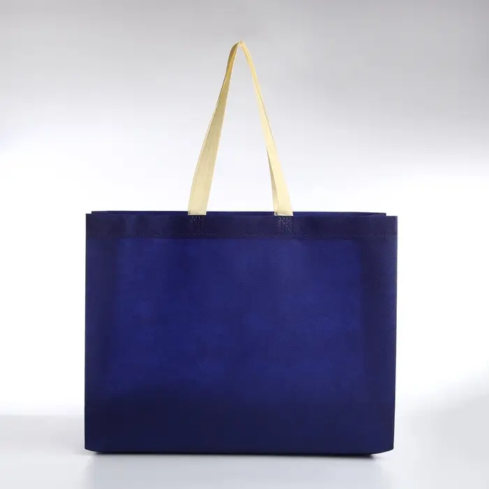 Сумка пляжная без застёжки, 45&times;12&times;35 см, однотонная, синяя