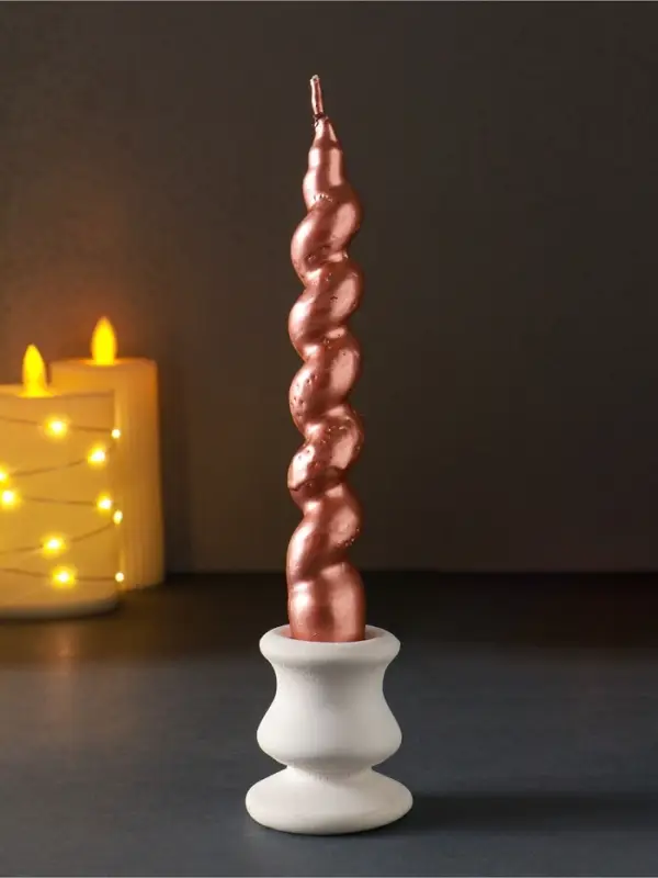 Свеча витая Luxury, 25&times;180 мм, лакированная, капучино