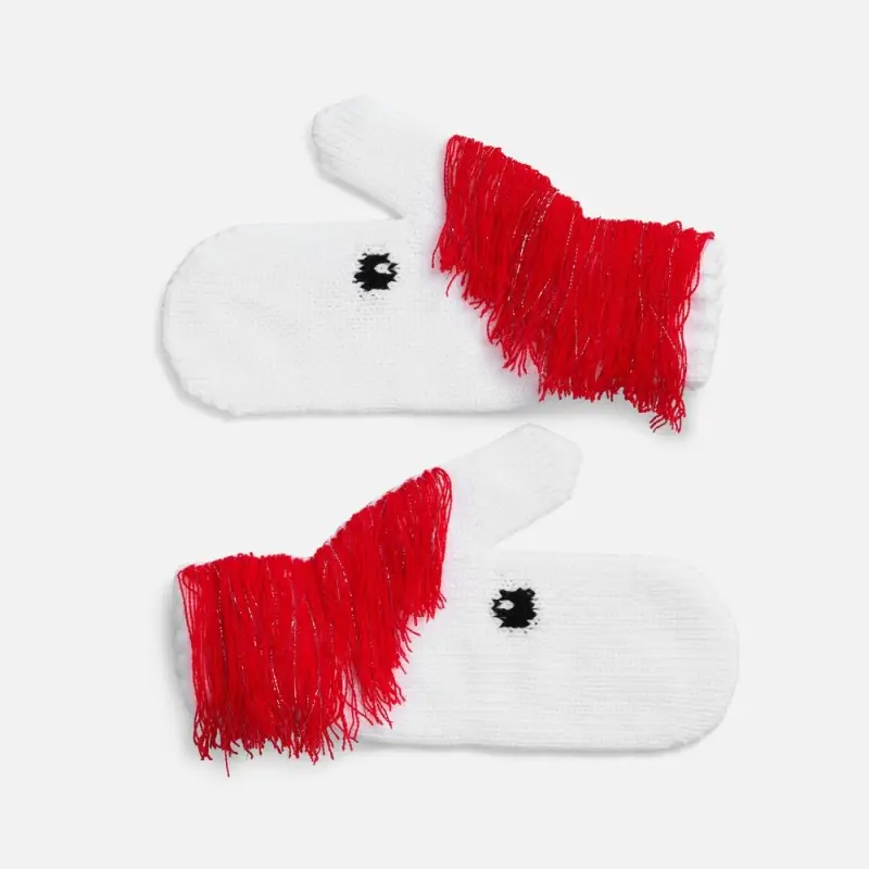 Варежки «Игогошки», с красной гривой Варежки «Игогошки», с красной гривой