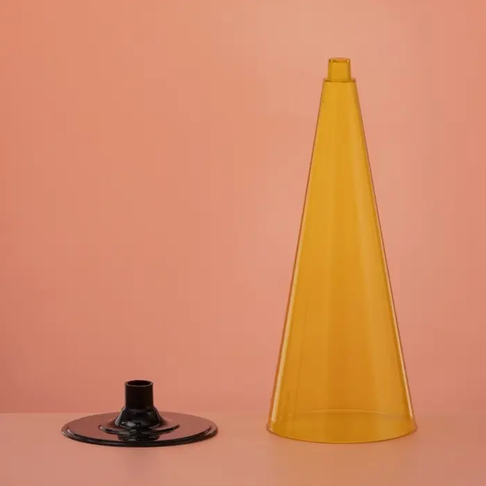 Фужер пластиковый одноразовый «Конус», 150-180 мл, жёлтый