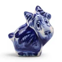 Сувенир фарфоровый &laquo;Козлик Макс&raquo; 5&times;4.8&times;3 см, гжель