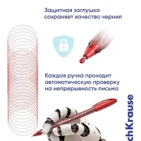 Ручка шариковая ErichKrause. U-108 Original Stick, красный стержень, узел 1 мм