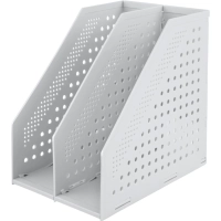 Лоток вертикальный Deli 78999Grey складной 2 отделения серый