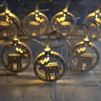 Гирлянда &laquo;Нить&raquo; 2 м с насадками &laquo;Оленёнок&raquo;, IP20, прозрачная нить, 10 LED, батарейки AAх2 (не в комплекте), свечение тёплое белое