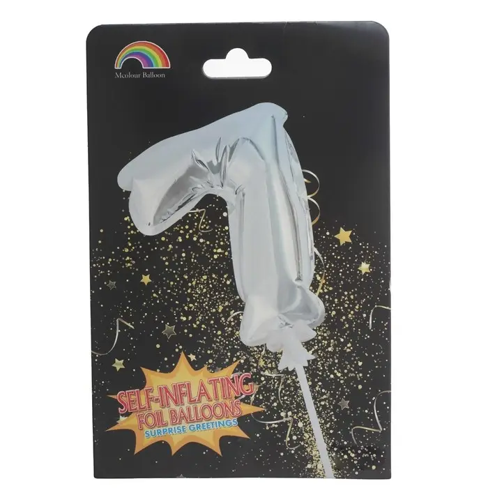 Воздушный шар 3 Воздушный шар 3" «Цифра-топпер 7», серебряный