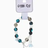 Браслет с подвесками &laquo;Сахарный. Башня с цветами&raquo;, d=6 см, шар №10/8, чёрный, синий в серебре