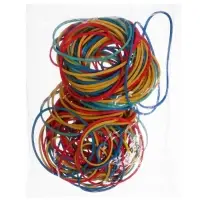 Банковская резинка, 100 г, диаметр 60 мм, длина 95 мм, сечение 1.7&times;1.7 мм, МИКС, в пакете