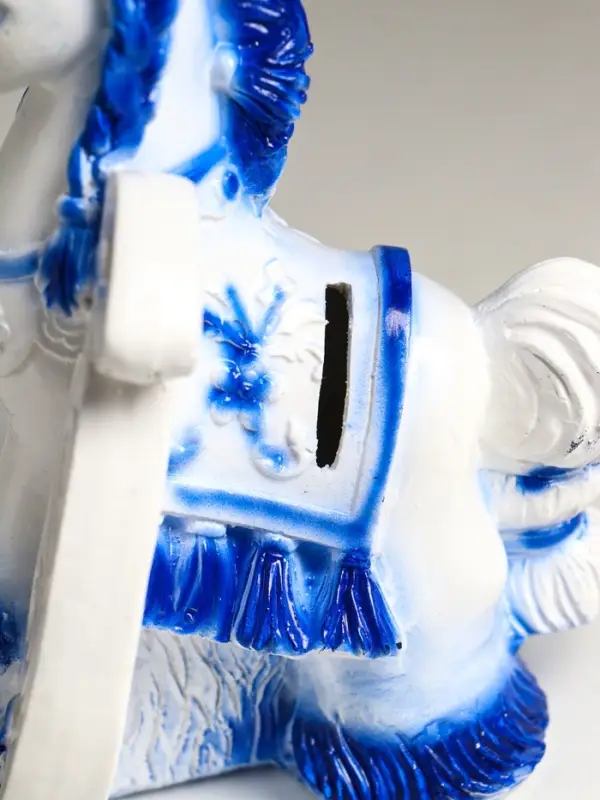 Копилка Копилка "Лошадь с подковой" 16х10,5х11 см, бело-голубой