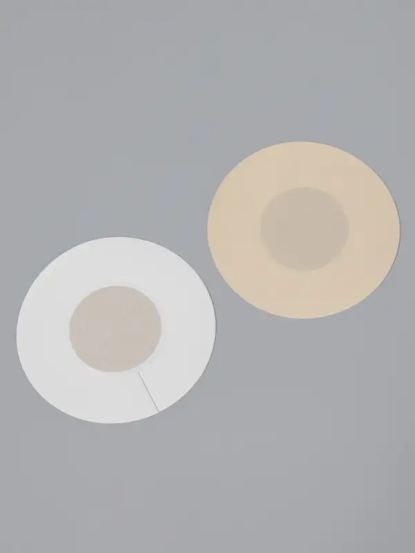 Стикини на грудь «Круг», набор - 5 пар, на клеевой основе, 6×6 см, бежевая