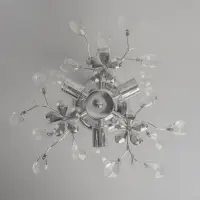 Люстра BayerLux &laquo;Цветы&raquo;, 3&times;40 Вт, Е27, хром, 42&times;42&times;18 см